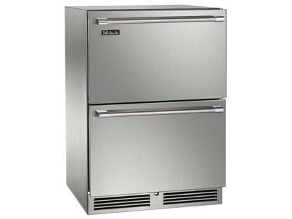Perlick 24-Inch 5.0 cu. ft. Signature Series Stainless Steel Outdoor Dual Zone Refrigerator & Freezer Drawers