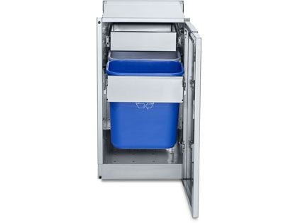 Crown Verity Infinite Series 18-Inch Stainless Steel Cabinet Module with Garbage Bin Holder & Single Drawer