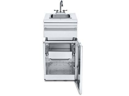 Crown Verity Infinite Series 18-Inch Stainless Steel Cabinet Module with Sink & Single Drawer