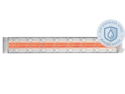 Infratech Craftsman Motif Collection 61 1/4-Inch 6000W Marine Grade Dual Element Electric Infrared Patio Heater - Stainless Steel