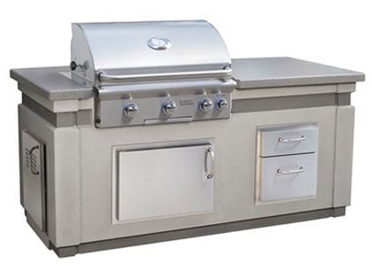 AOG Ready-to-Assemble 6-Foot Outdoor Kitchen BBQ Island Bundle with L-Series 30-Inch Gas Grill