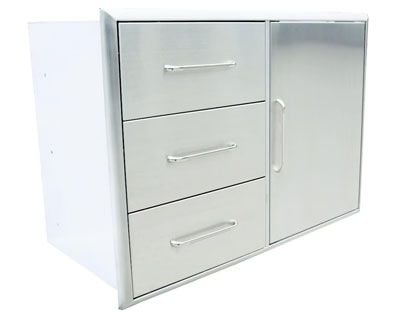 Saber 36-Inch Access Door & Triple Drawer Combo