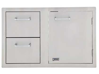 Lion 33-Inch Access Door & Double Drawer Combo