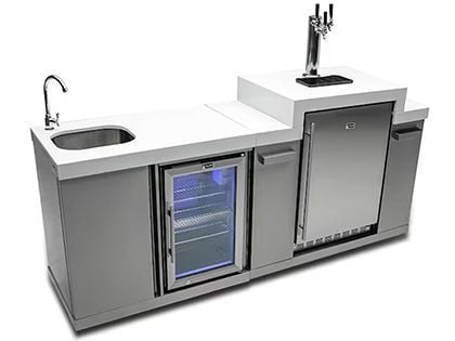 Mont Alpi Outdoor Rated Stainless Steel Beverage Center & Kegerator