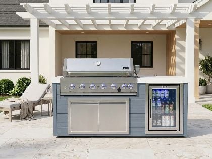 Mont Alpi Outdoor Kitchen Island | 4-Burner Gas Grill | MA400-AWBSS