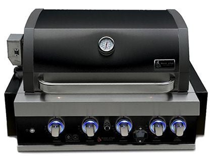 Mont Alpi 32-Inch 4-Burner Black Stainless Steel Built-In Gas Grill