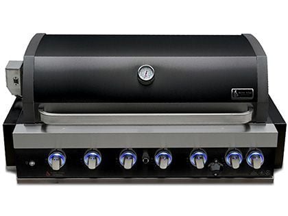Mont Alpi 44-Inch 6-Burner Black Stainless Steel Built-In Gas Grill