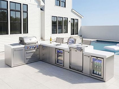 MAi400-D90KEGBEVDR Mont Alpi Natural Gas, Propane Grill BBQ Island