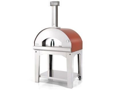 Mangiafuoco Wood-Fired Pizza Oven on Cart - Red