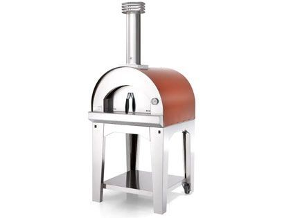 Margherita Wood-Fired Pizza Oven on Cart - Red
