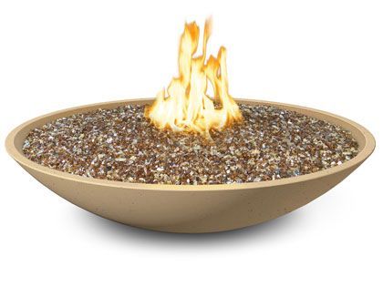 American Fyre Designs 48-Inch Marseille Fire Bowl with Water Spout