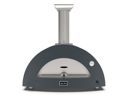 Alfa Moderno 3 Pizze 43-Inch Wood-Fired Pizza Oven - Anthracite Grey