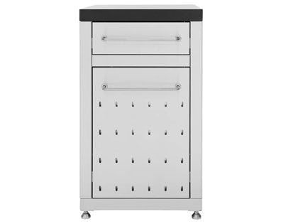 Fuego 20 x 24-Inch Modular Drawer Cabinet with Trash Pullout and Black Natural Stone Countertop
