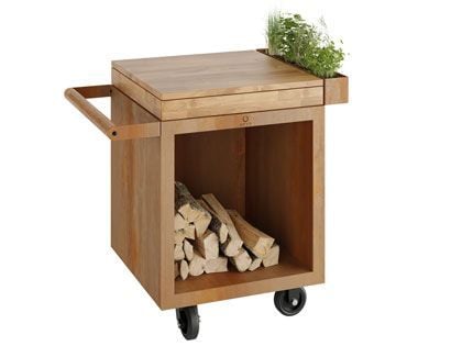 Ofyr Mise en Place Table Corten 65 PRO Teak Wood