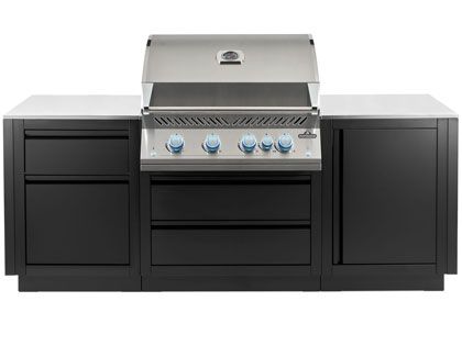 Napoleon OASIS 86-Inch Outdoor Kitchen with 700 Series 32-Inch Gas Grill with Infrared Rear Burner & Rotisserie Kit