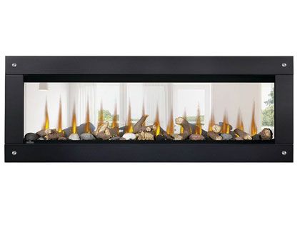 Napoleon 50-Inch CLEARion Elite See-Thru Electric Fireplace with Decorative Black Trim Kit