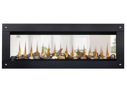 Napoleon 60-Inch CLEARion Elite See-Thru Electric Fireplace with Decorative Black Trim Kit