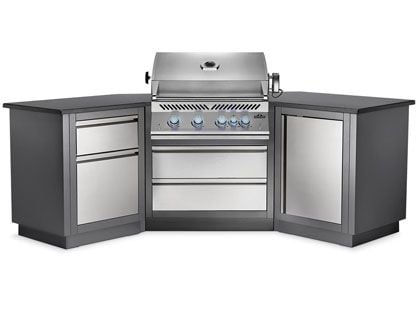 Napoleon OASIS 200 Outdoor Kitchen with 700 Series 32-Inch 4-Burner Gas Grill with Infrared Rear Burner and Rotisserie Kit