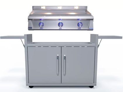 Le Griddle Pro Series 105 41-Inch 3-Burner Gas Griddle with Lights - 6mm Plate