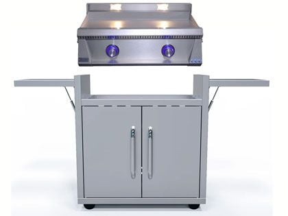 Le Griddle Pro Series 75 30-Inch 2-Burner Gas Griddle with Lights - 3mm Plate