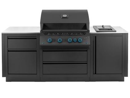 Napoleon OASIS OOK 86-Inch Outdoor Kitchen with 700 Series 32-Inch 4-Burner Gas Grill with Infrared Rear Burner, Rotisserie Kit, and Side Sear Station Burner