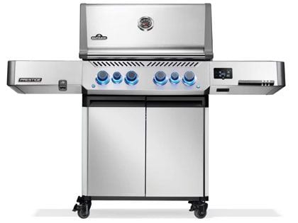 Napoleon Prestige 500 Connected 4-Burner Gas Grill with Infrared Rear Burner, Infrared Side Burner, Rotisserie Kit, WiFi & Bluetooth