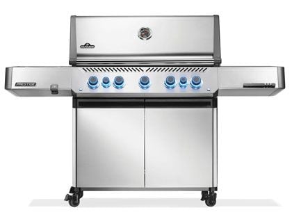 Napoleon Prestige 665 5-Burner Gas Grill with Infrared Rear Burner, Infrared Side Burner, & Rotisserie Kit