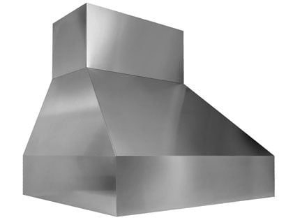 Trade-Wind 48-Inch 1200 CFM Pyramid Outdoor BBQ Wall Hood with Extended Duct Cover - Stainless Steel