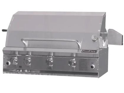 ProFire Professional Series 36-Inch Built-In Gas Grill With Rear Infrared Burner & Rotisserie Kit