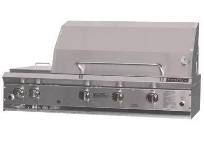 ProFire Deluxe Series 48-Inch Built-In Hybrid Gas Grill with Sear Zone Infrared Burner & Double Side Burner
