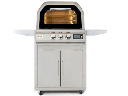 Blaze 26-Inch Freestanding Gas Outdoor Pizza Oven with Rotisserie & Cart