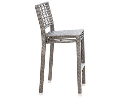 Panama Jack Graphite Wicker Stackable Outdoor Bar Height Stool