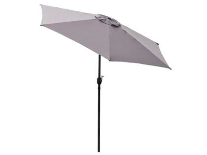 Panama Jack 9-Foot Grey Aluminum Patio Umbrella with Crank