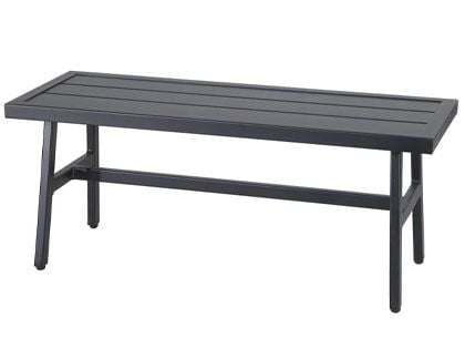 Gensun Plank 42-Inch Cast Aluminum Backless Patio Bench with Optional Seat Cushions