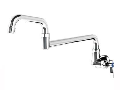 Alfresco Pot Filler Outdoor Rated Cold Water Faucet With Double Joint Spout