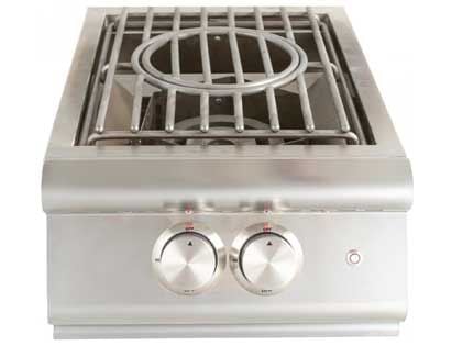 Blaze Premium LTE Built-In Gas High Performance Power Burner W/ Wok Ring & Stainless Steel Lid