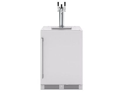 Zephyr Presrv 24-Inch 6 Cu. Ft. Reversible-Hinged Outdoor Rated Triple Tap Kegerator with Locking Door