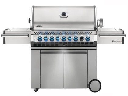 Napoleon Prestige PRO 665 Gas Grill with Infrared Rear Burner, Infrared Side Burner, & Rotisserie Kit