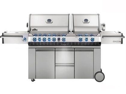 Napoleon Prestige PRO 825 Gas Grill with Infrared Rear Burner, Double Infrared Sear Burner & Side Burner & Rotisserie Kit