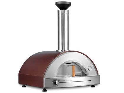 Forno Venetzia Pronto 225 33-Inch Countertop Outdoor Hybrid Gas & Wood-Fired Pizza Oven - Copper