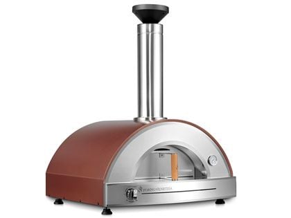 Forno Venetzia Pronto 225 33-Inch Countertop Outdoor Hybrid Gas & Wood-Fired Pizza Oven - Cappuccino