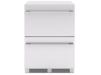 Zephyr Presrv 24-Inch 5.1 Cu. Ft. Outdoor Rated Dual Drawer Compact Stainless Steel Refrigerator