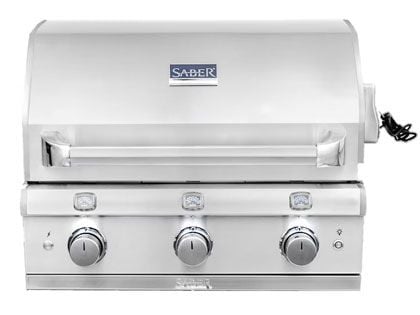 Saber Elite 500 32-Inch 3-Burner Built-In Infrared Natural Gas Grill