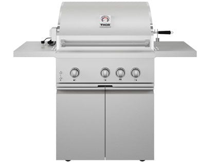THOR Kitchen Gordon Ramsey Series 32-Inch 3-Burner Gas Grill With Ceramic Infrared Burner, Rear Burner & Rotisserie Kit