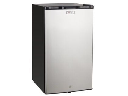 AOG 21-Inch 4.2 Cu. Ft. Compact Stainless Steel Refrigerator with Locking Door & Recessed Handle