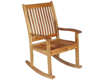Teak Rocking Chair with Contoured Seat