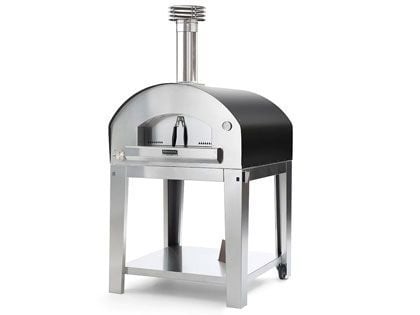 Roma Hybrid Gas & Wood-Fired Pizza Oven on Cart - Anthracite