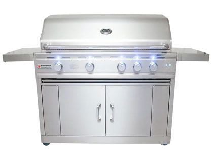 RCS Cutlass Pro Series 42-Inch 4-Burner Built-In Gas Grill with Rear Infrared Burner & LED Lighting