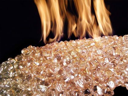 American Fyre Designs Diamond Nugget Fire Glass - Rosé 