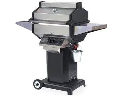 Phoenix Stainless Steel Gas Grill Head On Black Aluminum Pedestal Cart